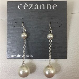 Cezanne  Faux Pearl Drop Earrings